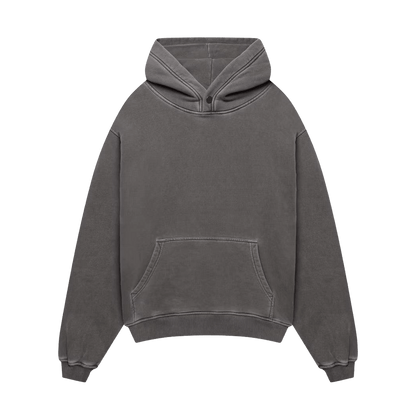 KAIZEN MARKET BLANK HEAVYWEIGHT WASHED HOODIE — XS — Front View