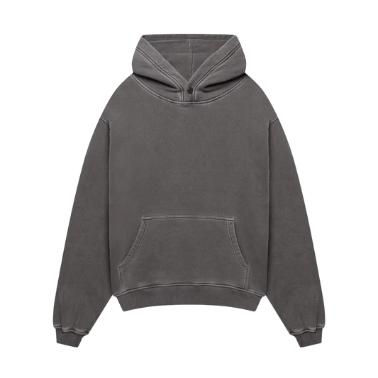 KAIZEN MARKET BLANK HEAVYWEIGHT WASHED HOODIE — XS — Front View
