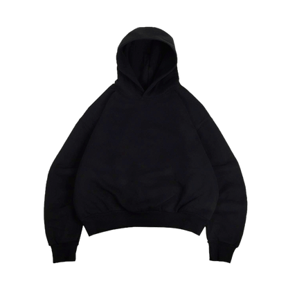 KAIZEN MARKET DOUBLE LAYERED HOODIE MIDNIGHT — XS — Front View