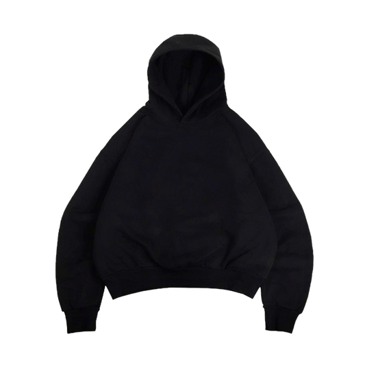 KAIZEN MARKET DOUBLE LAYERED HOODIE MIDNIGHT — XS — Front View