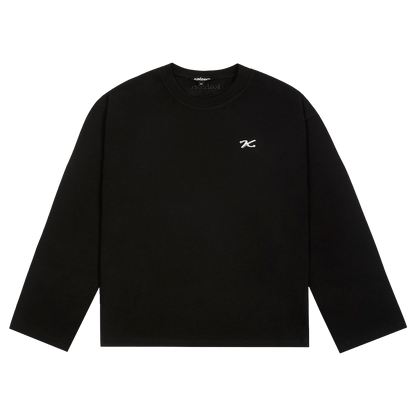 KAIZEN MARKET EVERYDAY LONGSLEEVE BLACK — XS — Front View