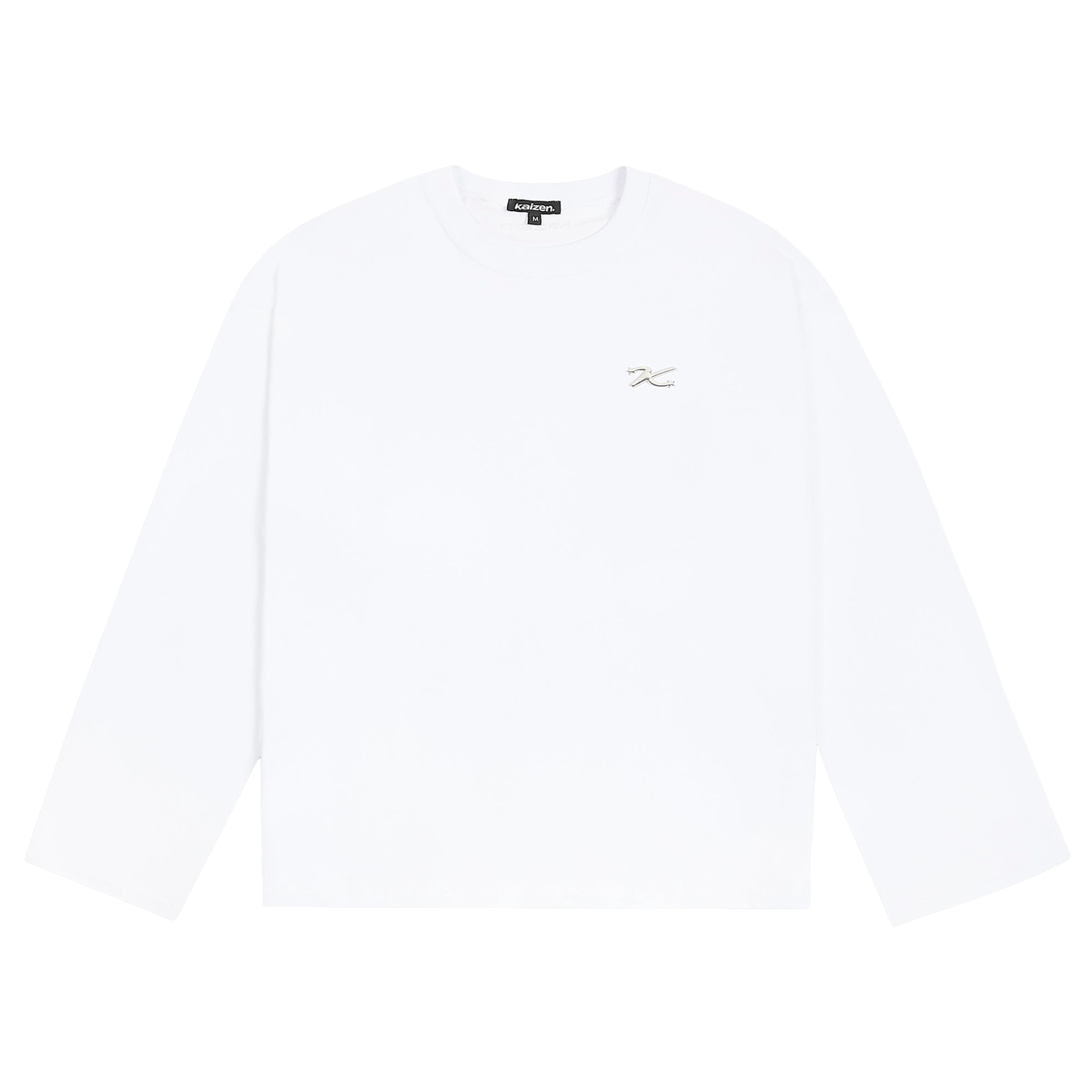 KAIZEN MARKET EVERYDAY LONGSLEEVE WHITE — XS — Front View