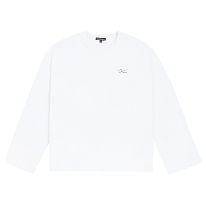 KAIZEN MARKET EVERYDAY LONGSLEEVE WHITE — XS — Front View
