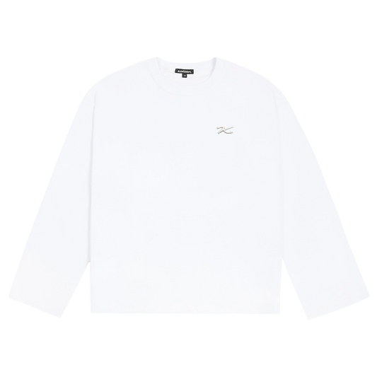 KAIZEN MARKET EVERYDAY LONGSLEEVE WHITE — XS — Front View
