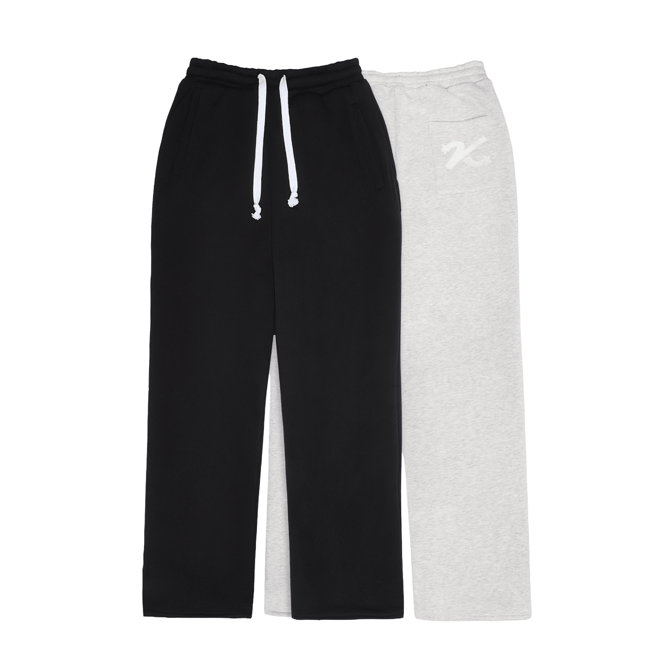 KAIZEN MARKET GREY/BLACK REVERSIBLE BOTTOMS — XS — Front View