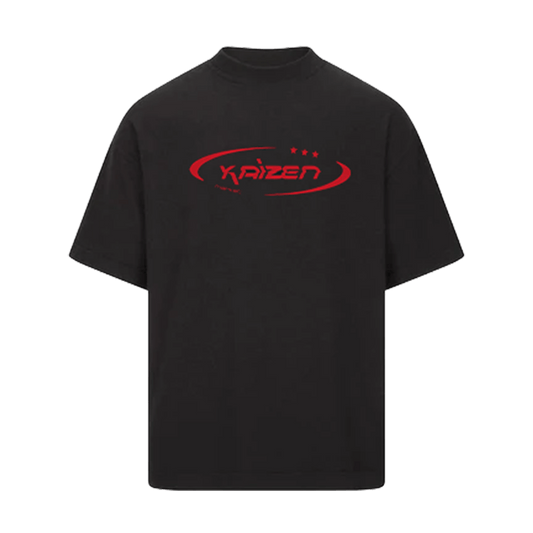 KAIZEN MARKET HI JACKER TEE BLACK — SMALL — Front View
