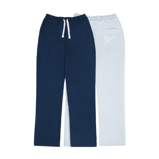 KAIZEN MARKET NAVY/STONE REVERSIBLE BOTTOMS — XS — Front View