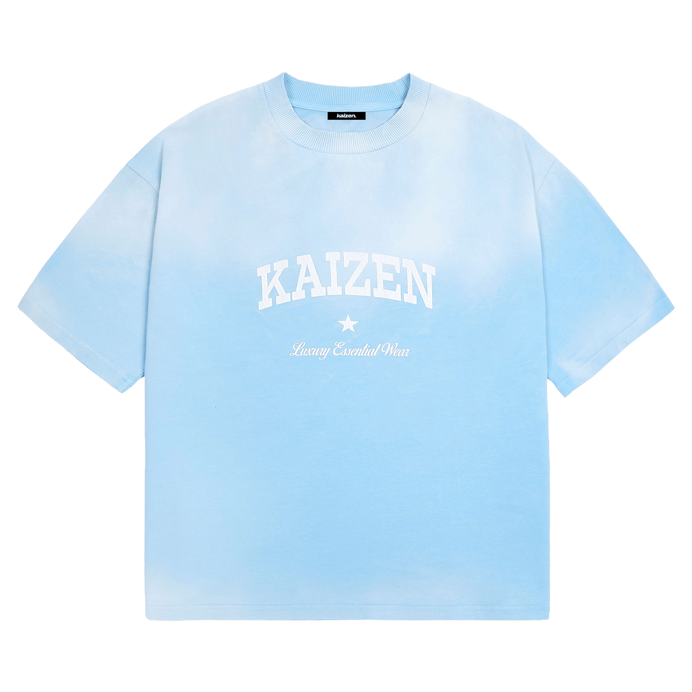 KAIZEN MARKET SUNFADED TEE BLUE — XS — Front View