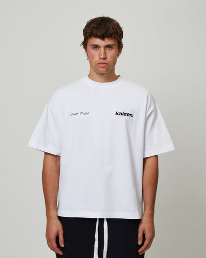 KAIZEN MARKET ARCH TEE WHITE — XS — Back View