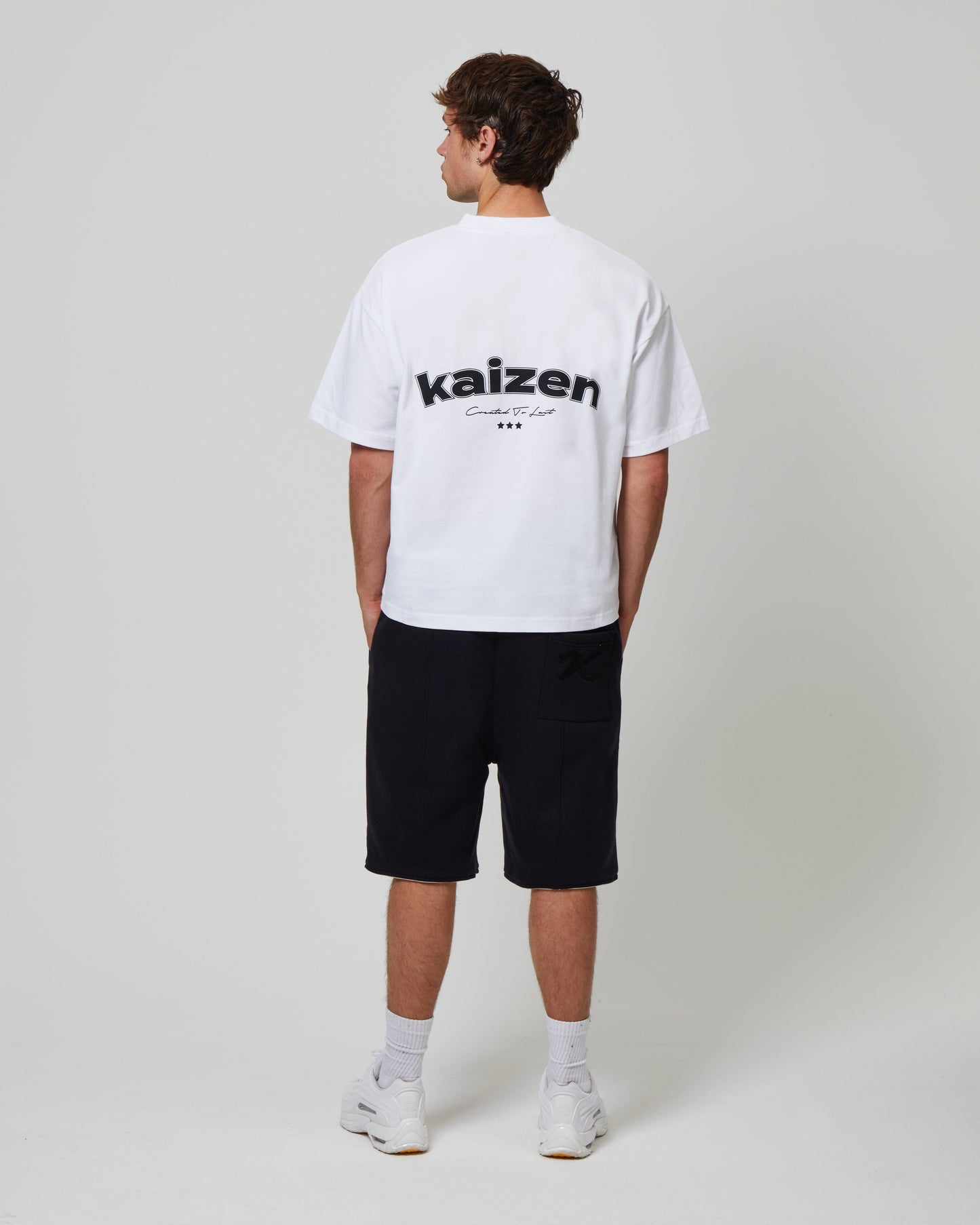 KAIZEN MARKET ARCH TEE WHITE — XS — Top View