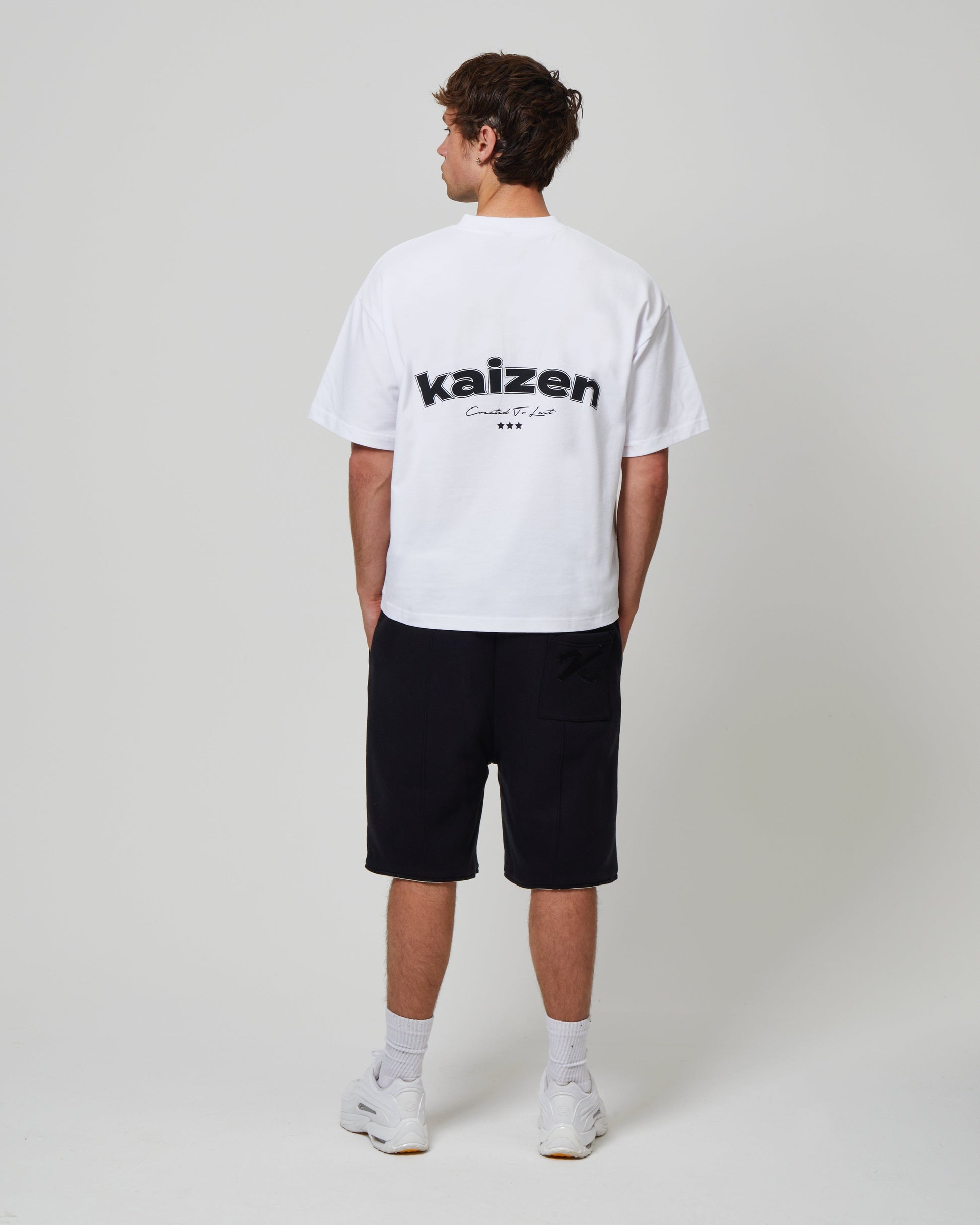 KAIZEN MARKET ARCH TEE WHITE — XS — Top View