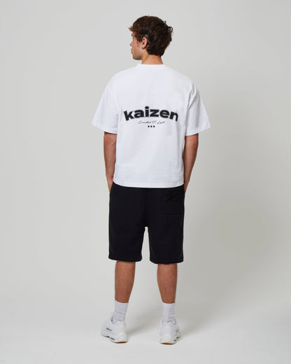 KAIZEN MARKET ARCH TEE WHITE — XS — Top View