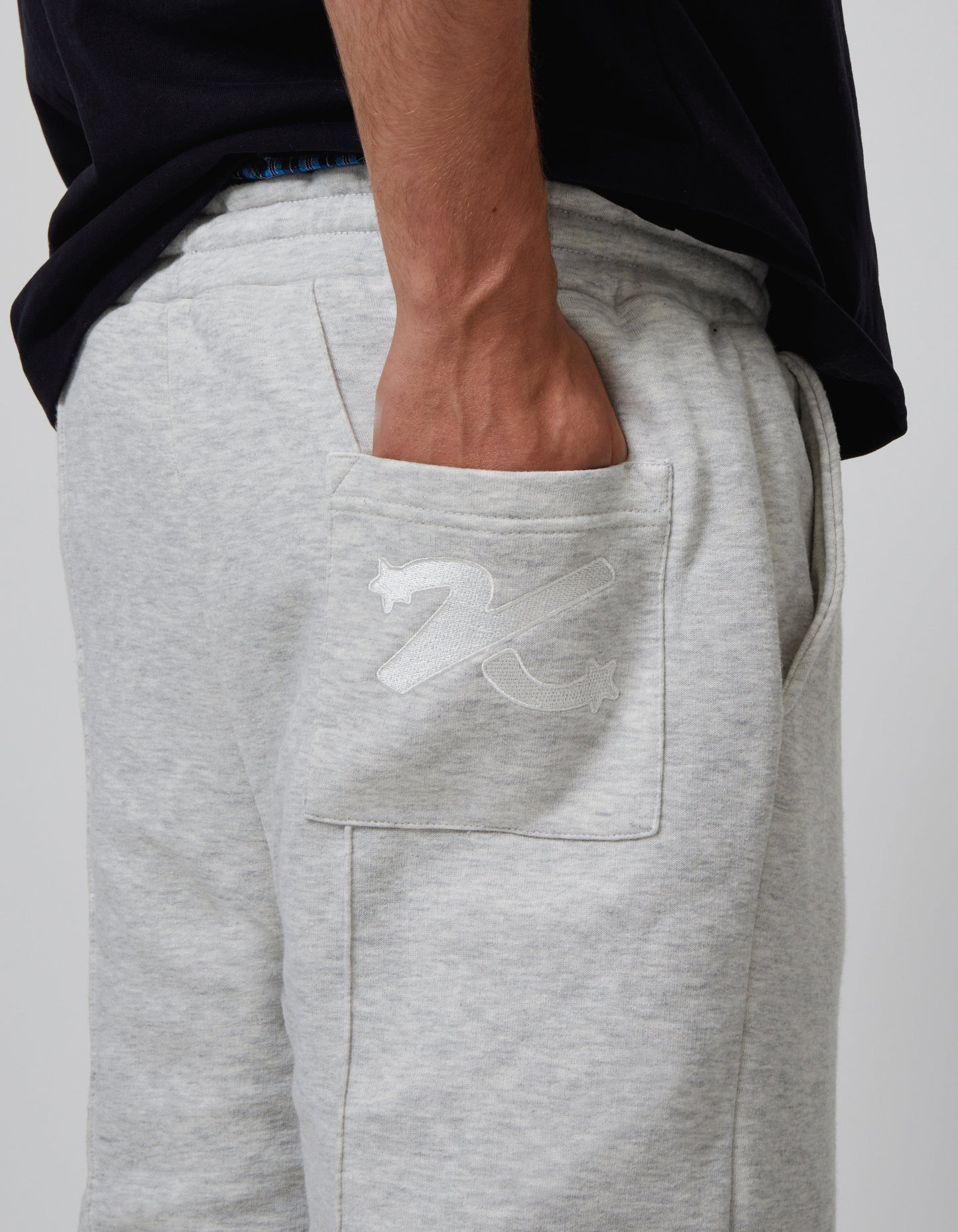 KAIZEN MARKET GREY/BLACK REVERSIBLE SHORTS — XS — Top View