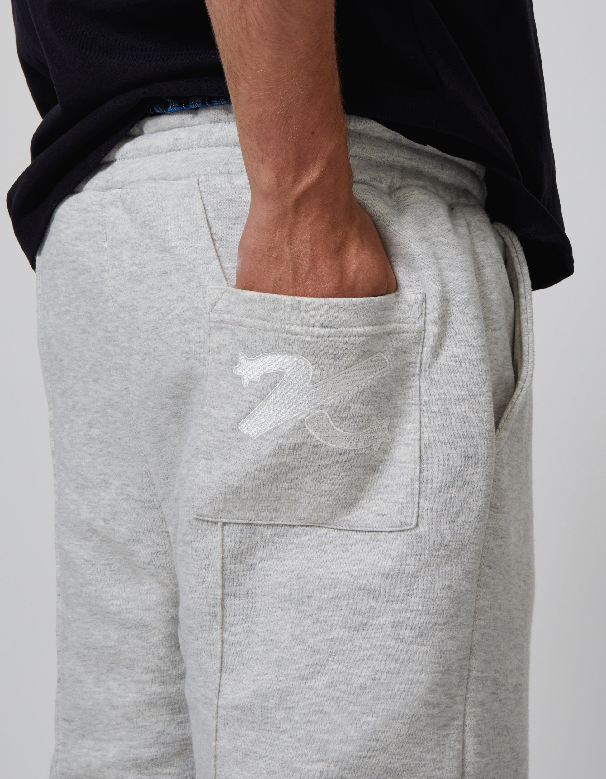 KAIZEN MARKET GREY/BLACK REVERSIBLE SHORTS — XS — Top View