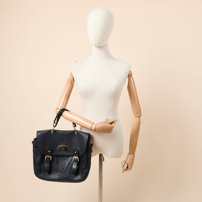 Mulberry Top Handle Trout in Black, Calfskin Leather — Side View