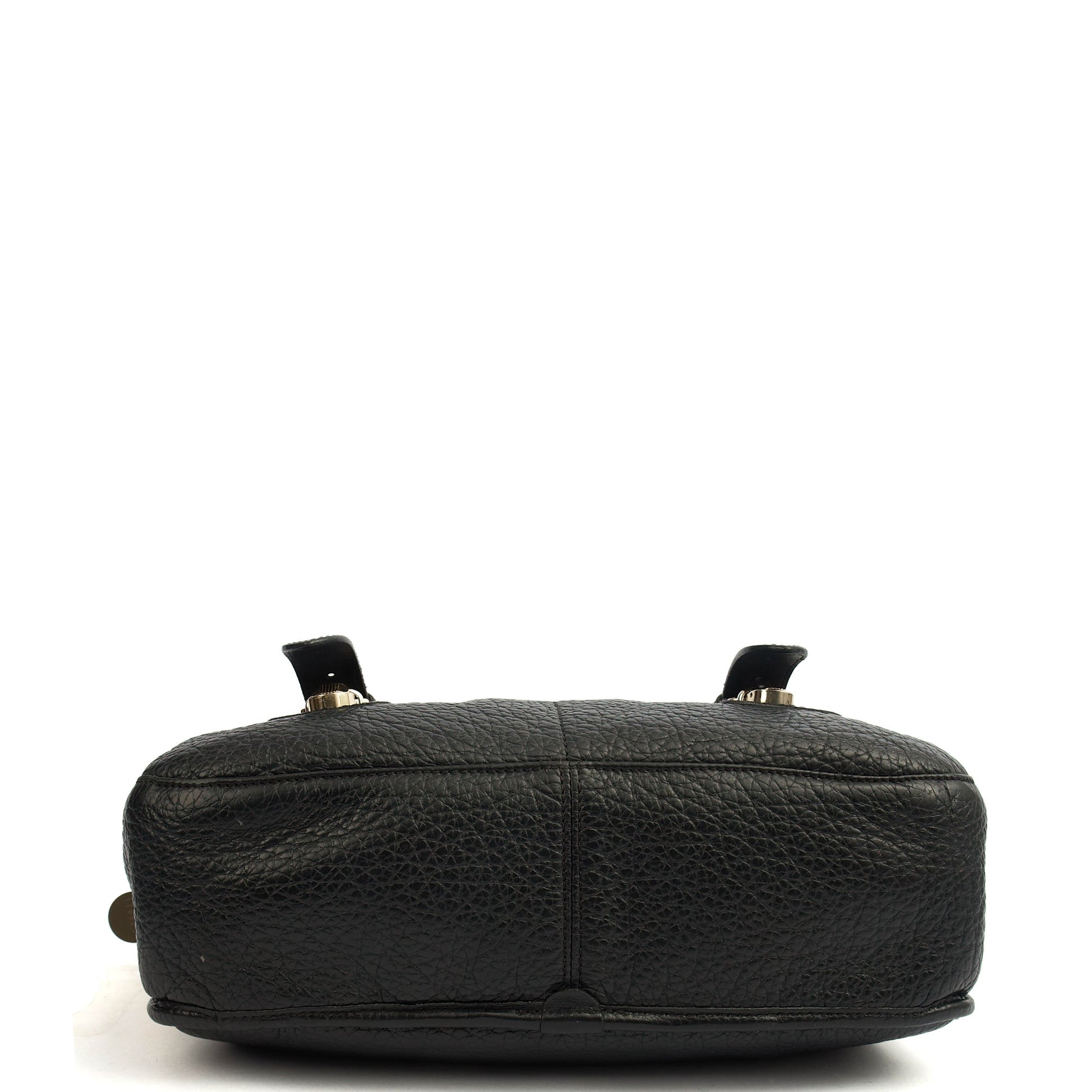 Mulberry Top Handle Trout in Black, Calfskin Leather — Detail View
