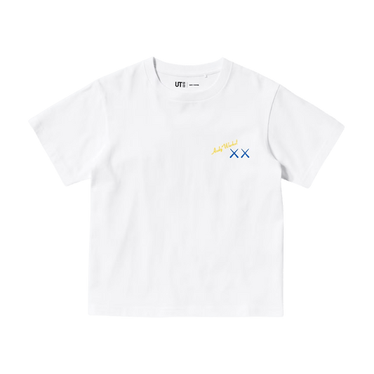 KAWS x Warhol x UNIQLO UT Graphic T-Shirt Kids 'White Blue' — 3-4Y — Front View