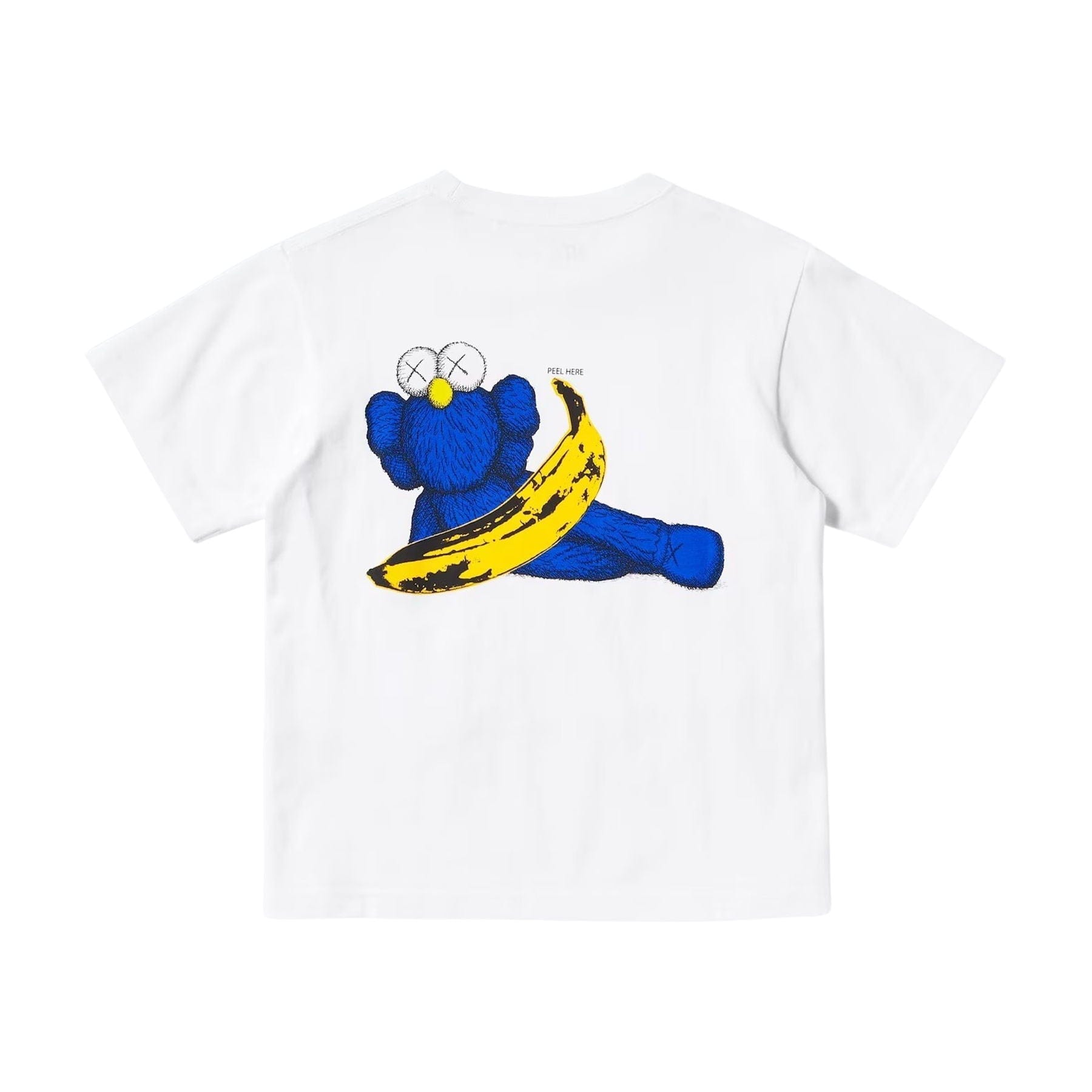 KAWS x Warhol x UNIQLO UT Graphic T-Shirt Kids 'White Blue' — 3-4Y — Side View