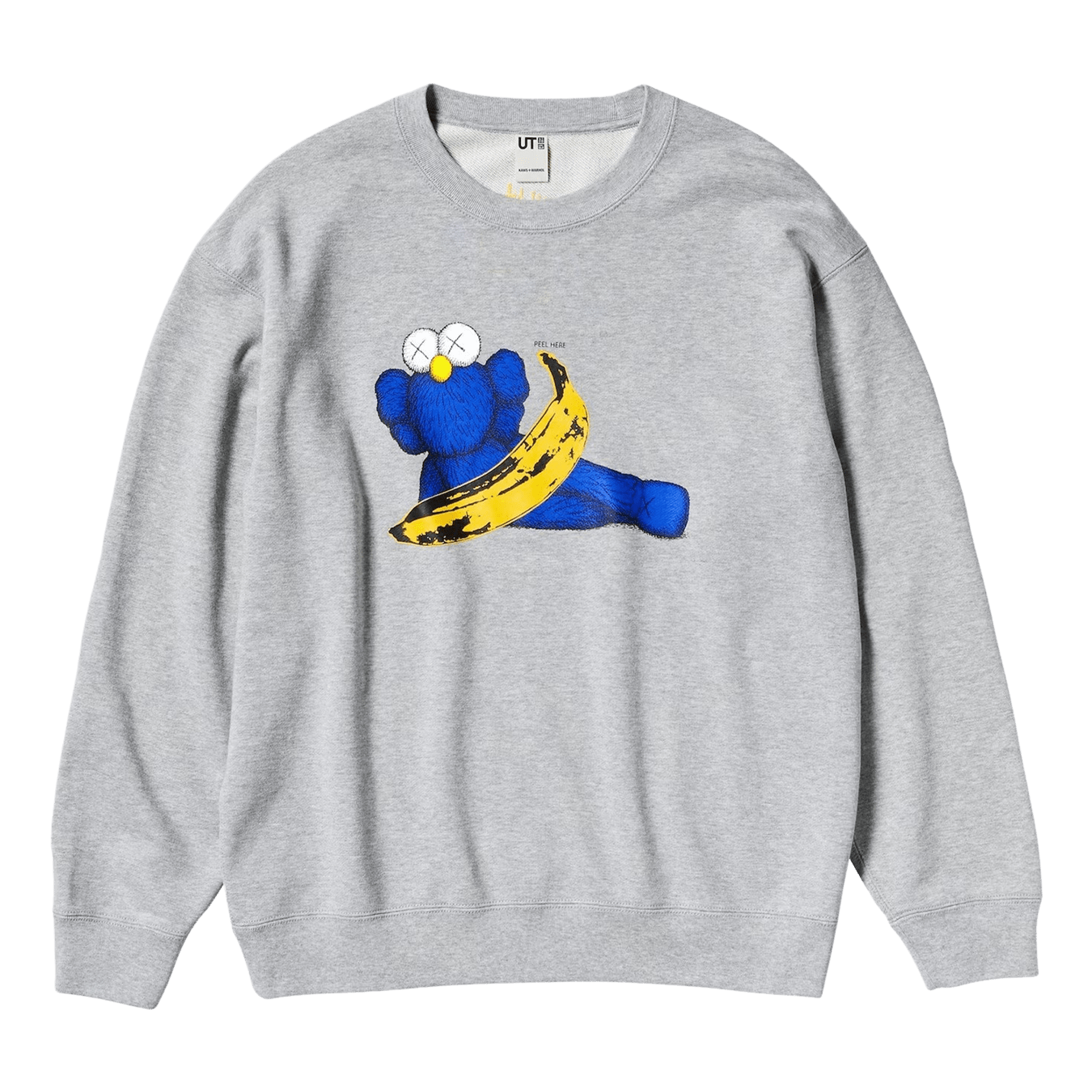KAWS x Warhol x UNIQLO UT Graphic Sweatshirt 'Grey' — XXS — Front View