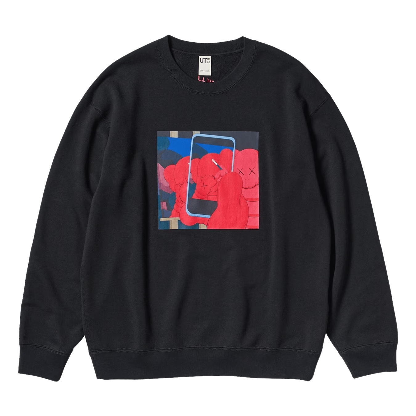 KAWS x Warhol x UNIQLO UT Graphic Sweatshirt 'Black' — XXS — Front View