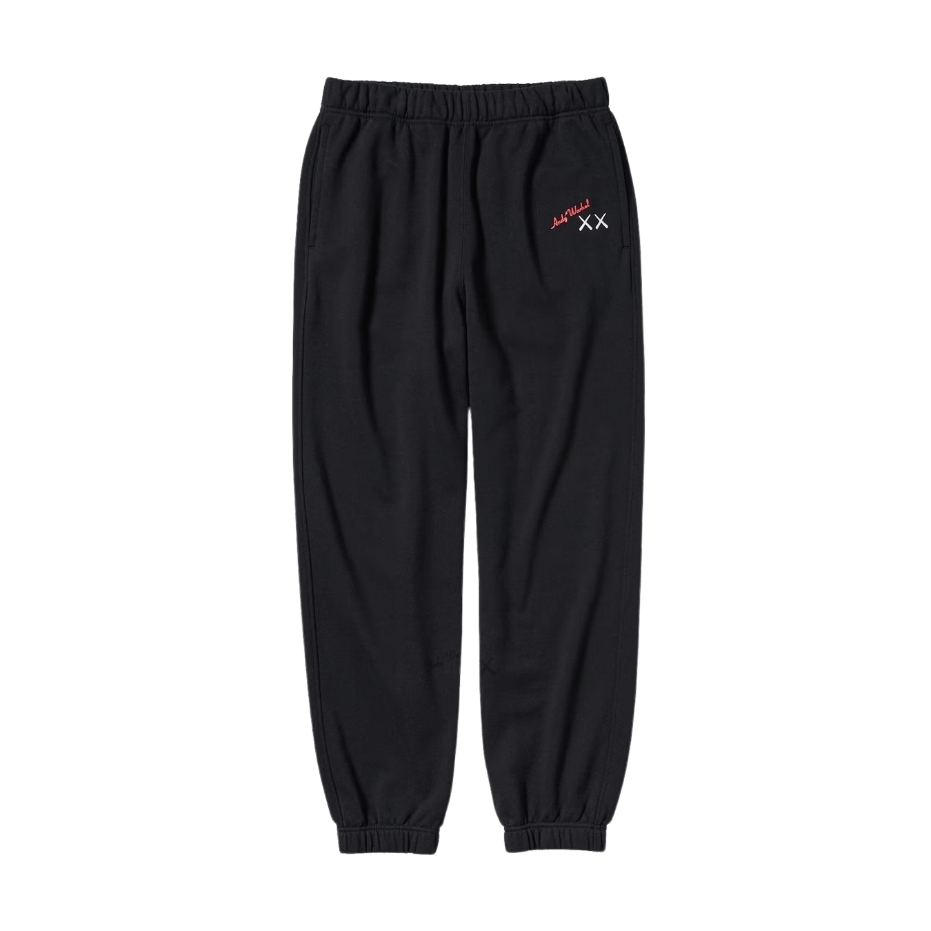 KAWS x Warhol x UNIQLO UT Joggers 'Black' — XXS — Front View