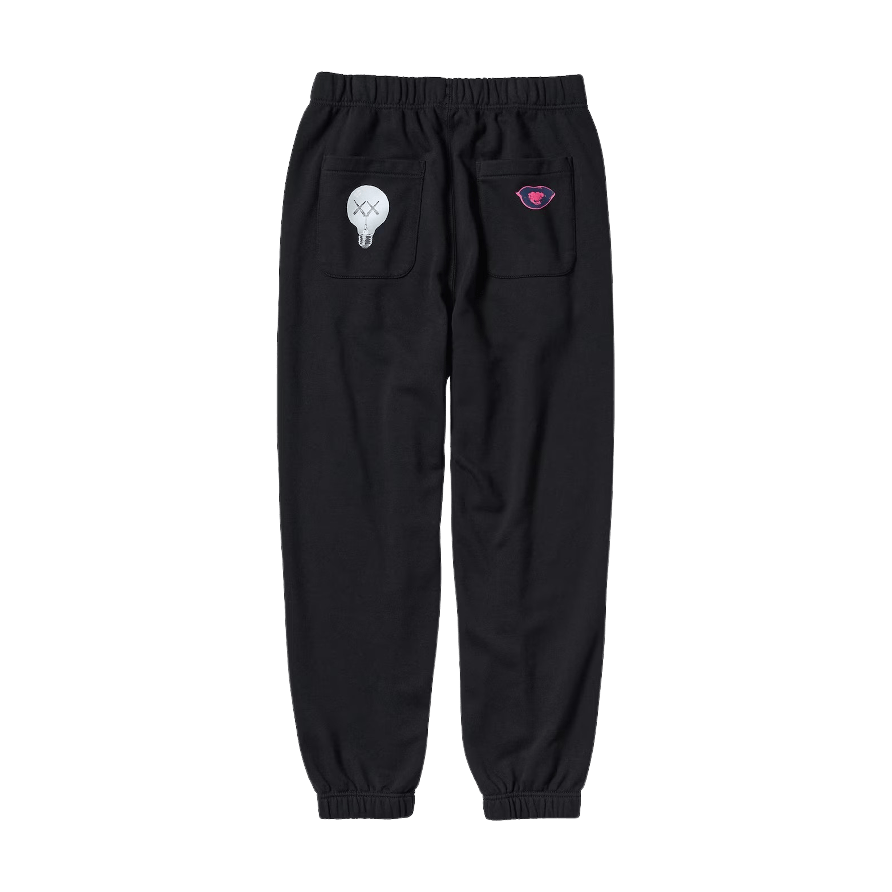 KAWS x Warhol x UNIQLO UT Joggers 'Black' — XXS — Side View