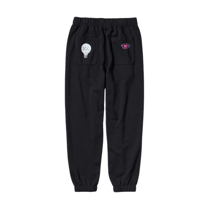 KAWS x Warhol x UNIQLO UT Joggers 'Black' — XXS — Side View