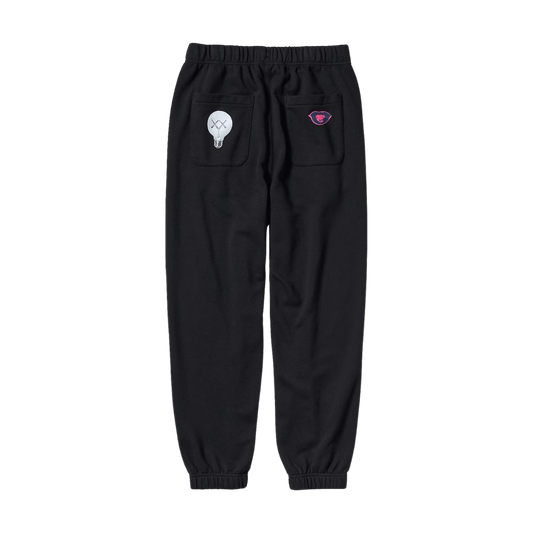 KAWS x Warhol x UNIQLO UT Joggers 'Black' — XXS — Side View