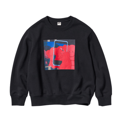 KAWS x Warhol x UNIQLO UT Graphic Sweatshirt Kids 'Black' — 3-4Y — Side View