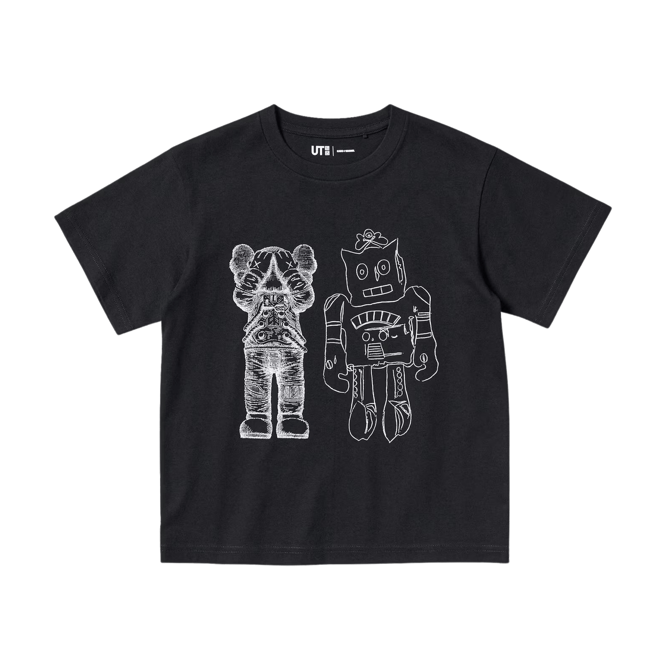 KAWS x Warhol x UNIQLO UT Graphic T-Shirt Kids 'Black' — 3-4Y — Front View