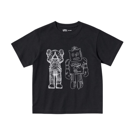 KAWS x Warhol x UNIQLO UT Graphic T-Shirt Kids 'Black' — 3-4Y — Front View