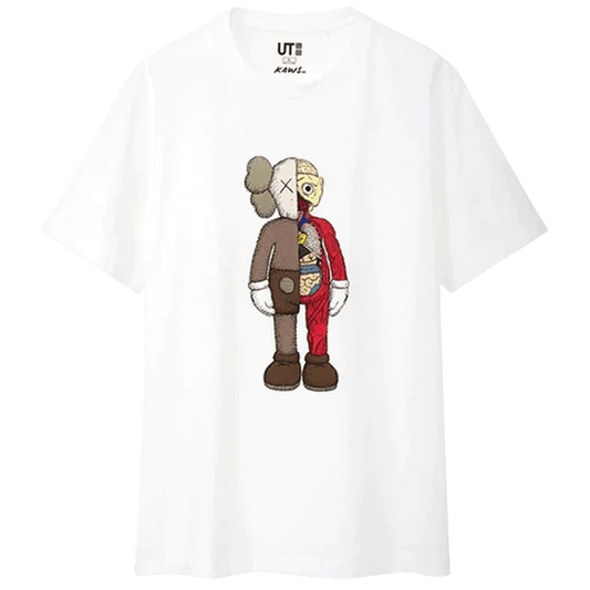 KAWS x Uniqlo Flayed Tee White — XXS — Front View