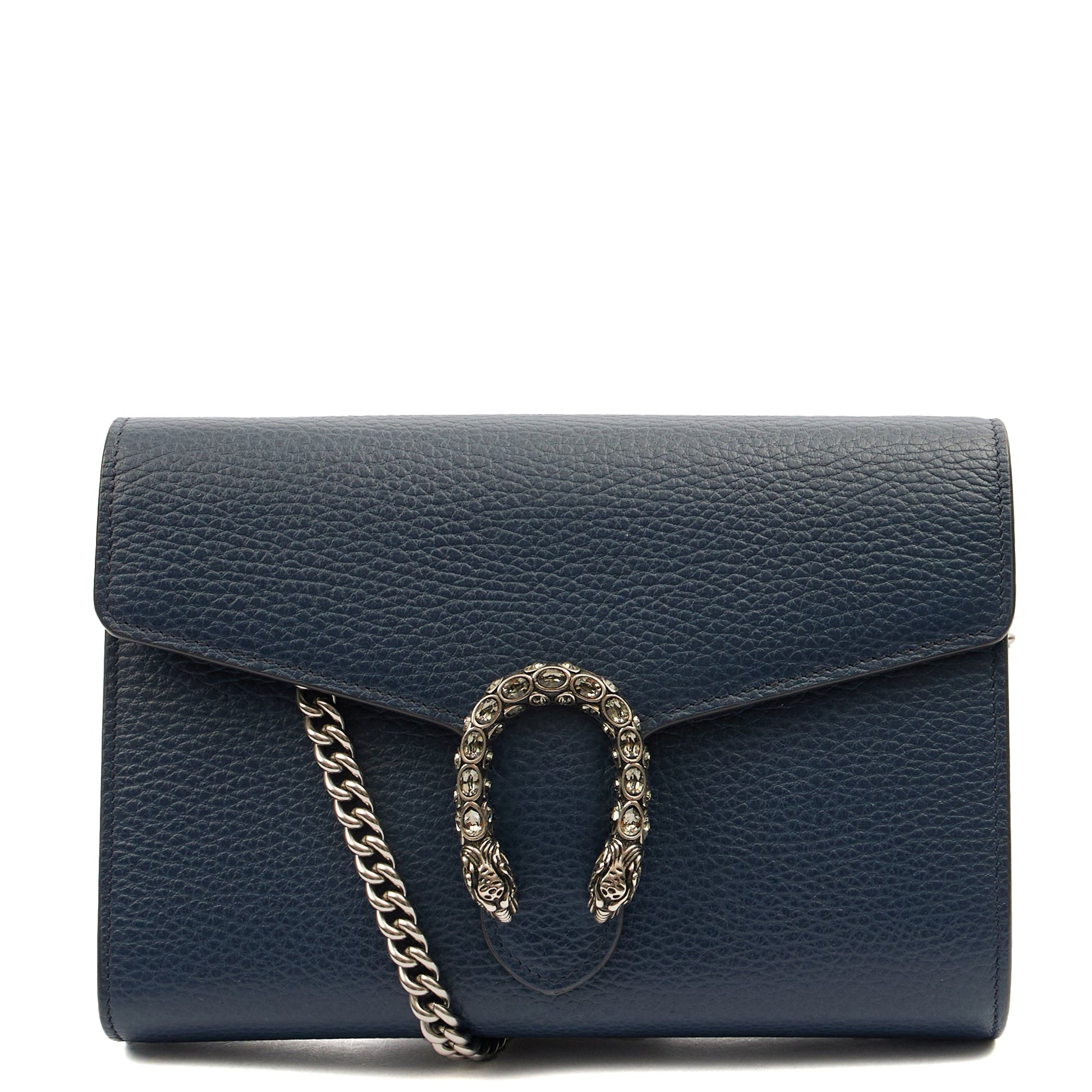Gucci Cross Body Dionysus Chain Wallet in Blue, Leather — Alternate View 8