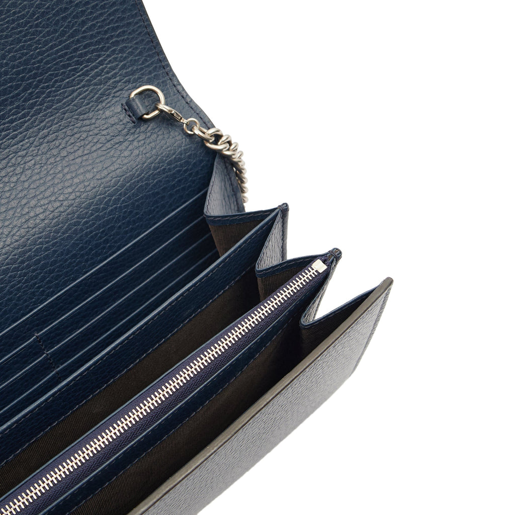 Gucci Cross Body Dionysus Chain Wallet in Blue, Leather — Alternate View 14