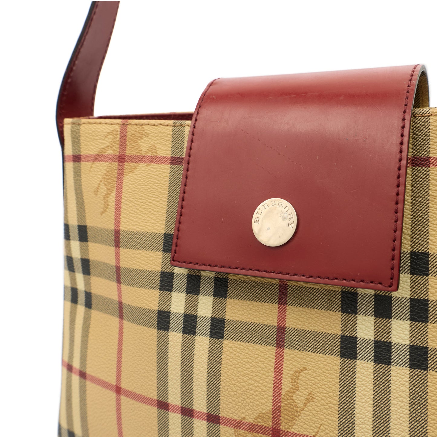 Burberry Shoulder Bag Shoulder Bag in Nova Check, Leather — Lifestyle View