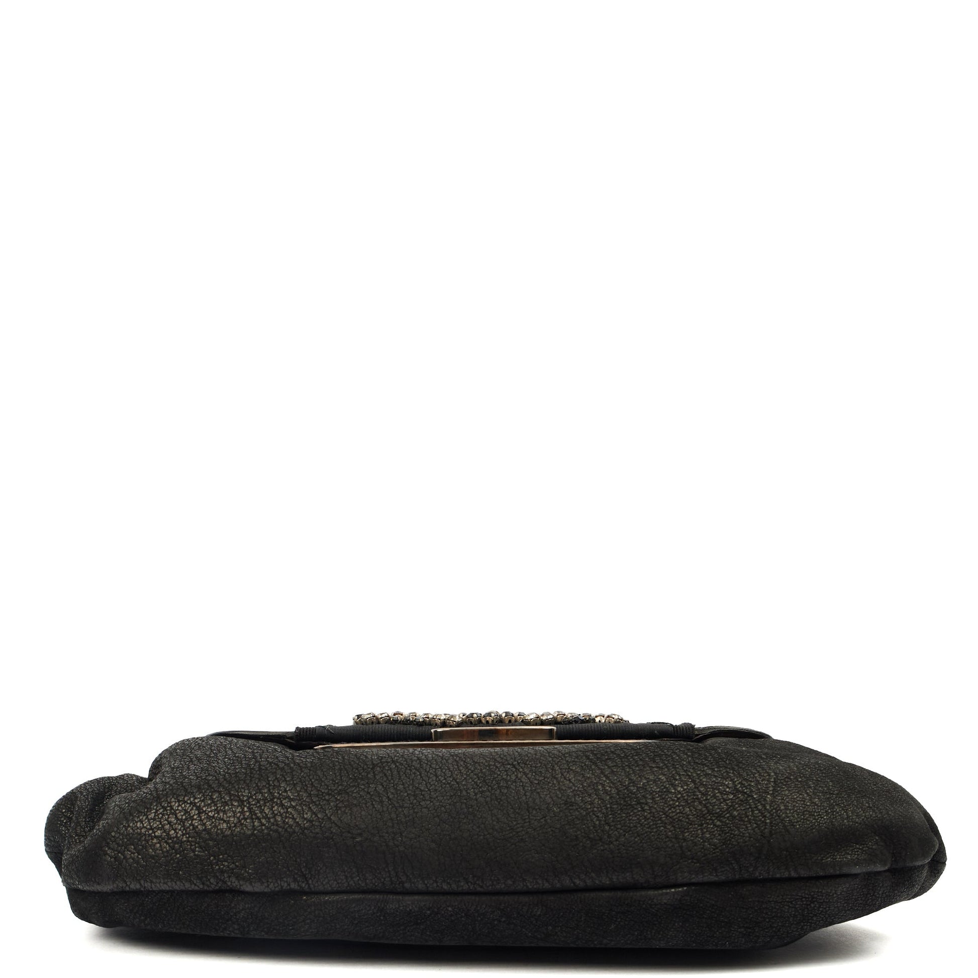 Prada Cross Body Evening Bag in Black, Leather — Top View
