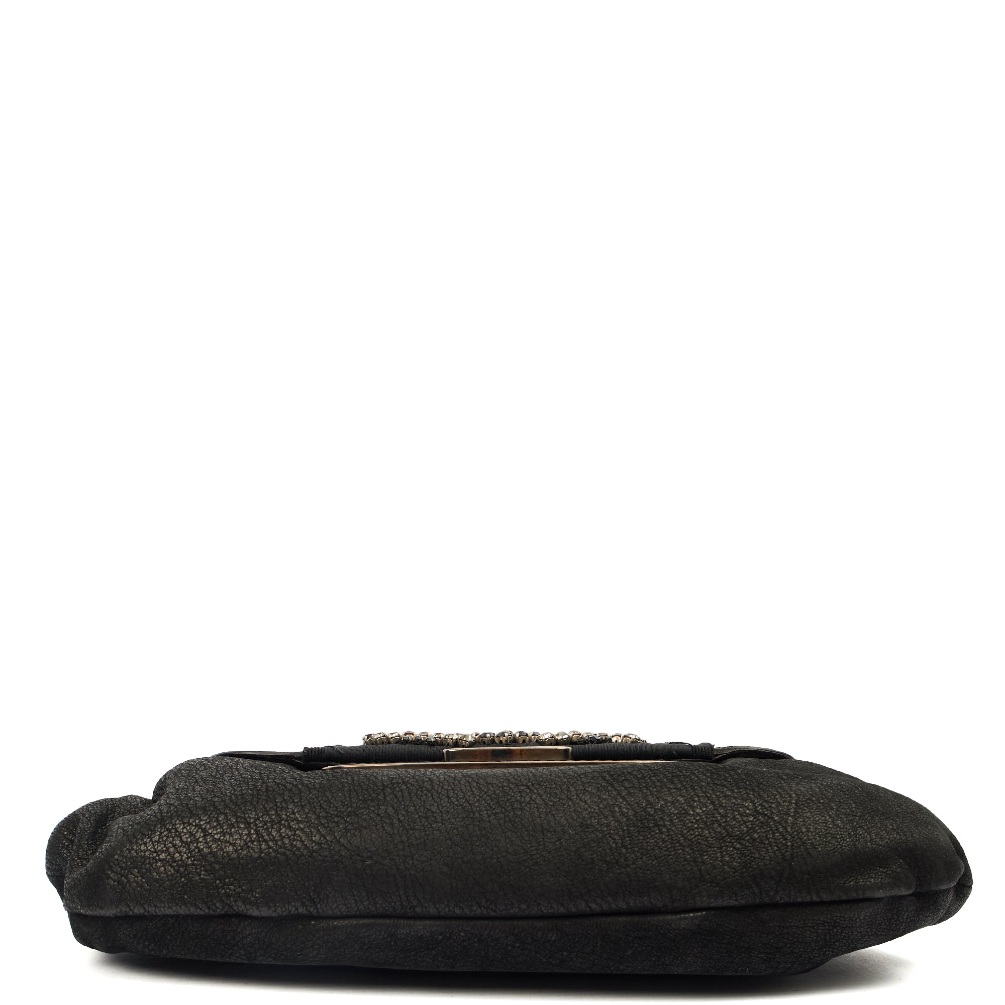 Prada Cross Body Evening Bag in Black, Leather — Top View