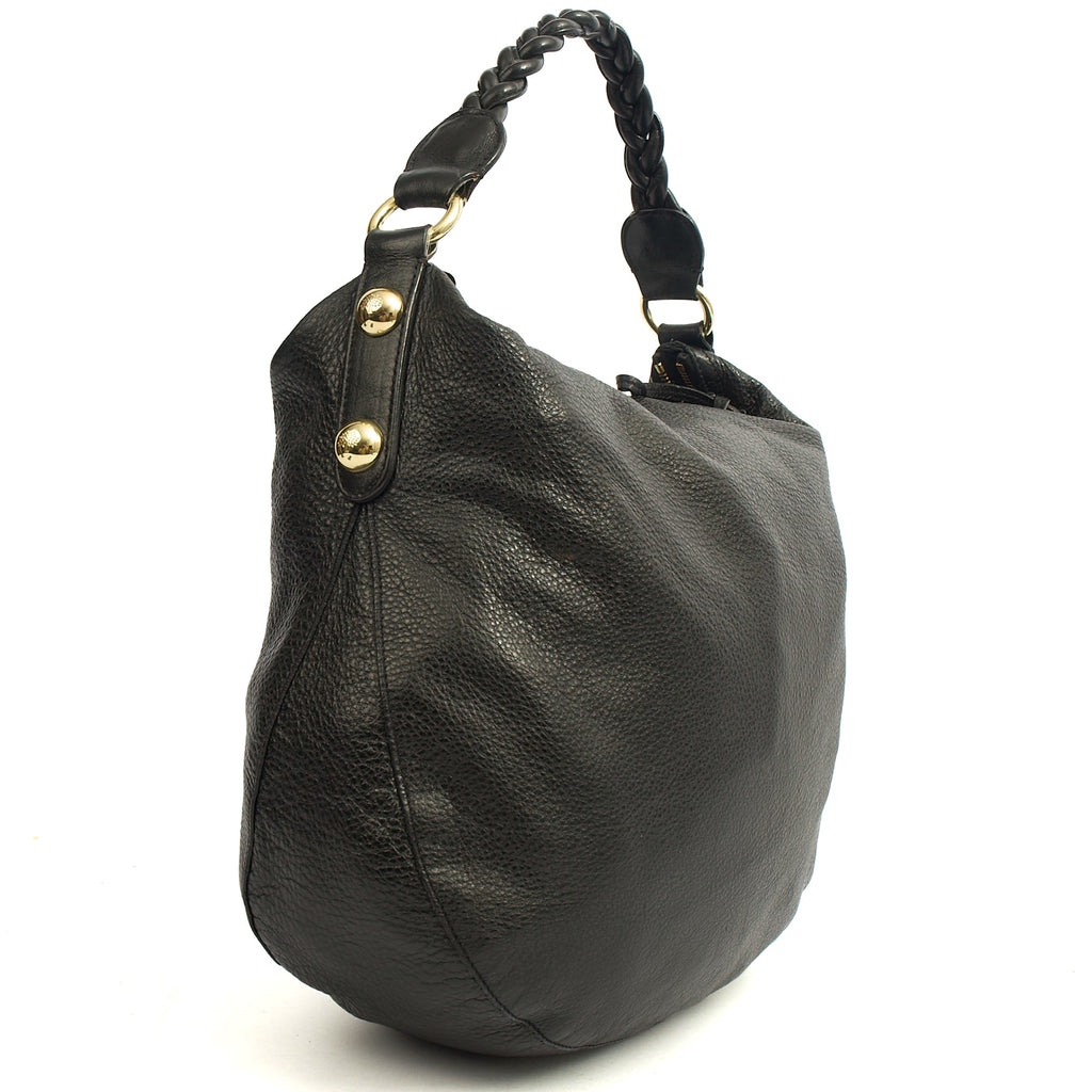 Mulberry Shoulder Bag Daria Hobo in Black, Leather — Back View