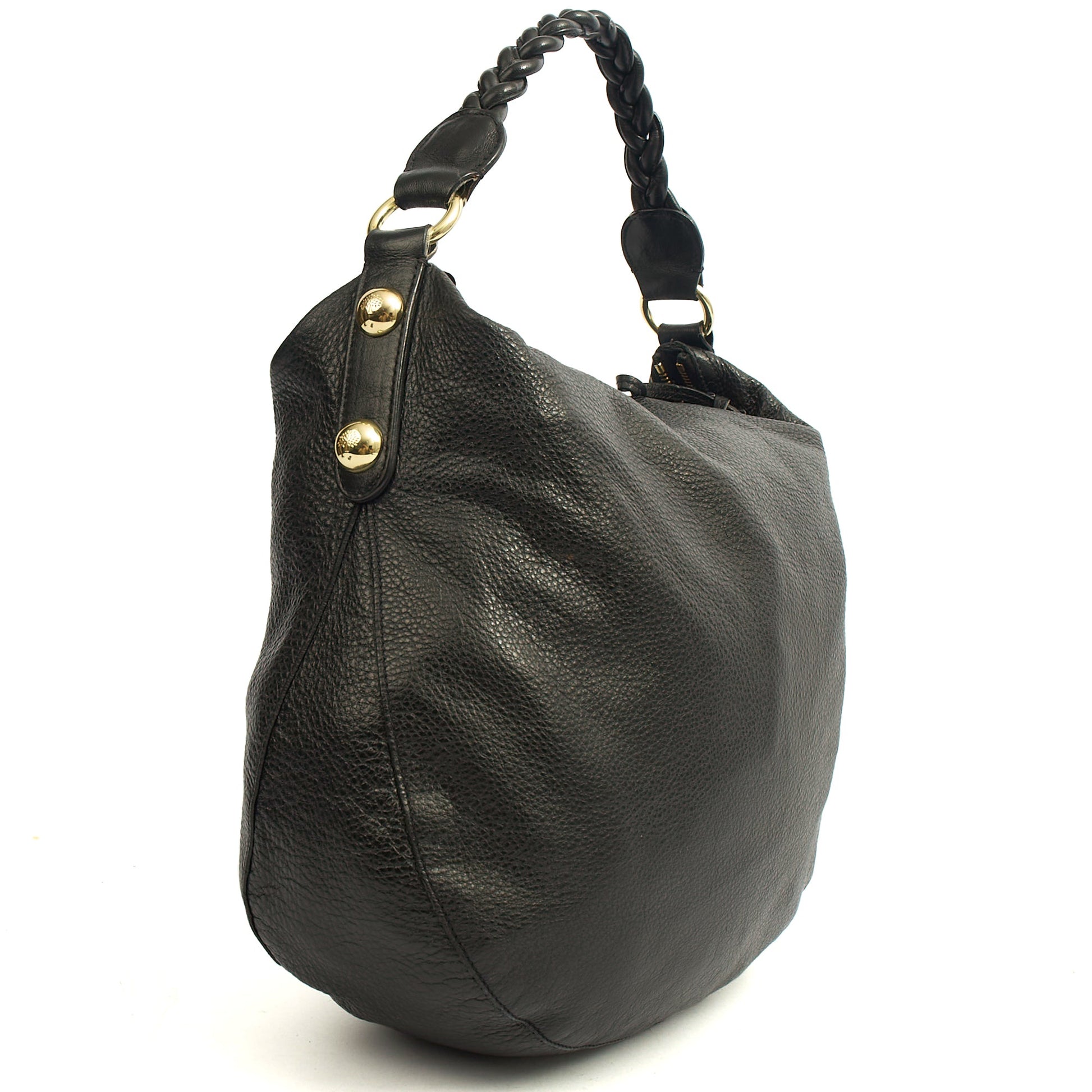Mulberry Shoulder Bag Daria Hobo in Black, Leather — Back View