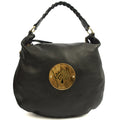 Mulberry Shoulder Bag Daria Hobo in Black, Leather — Front View