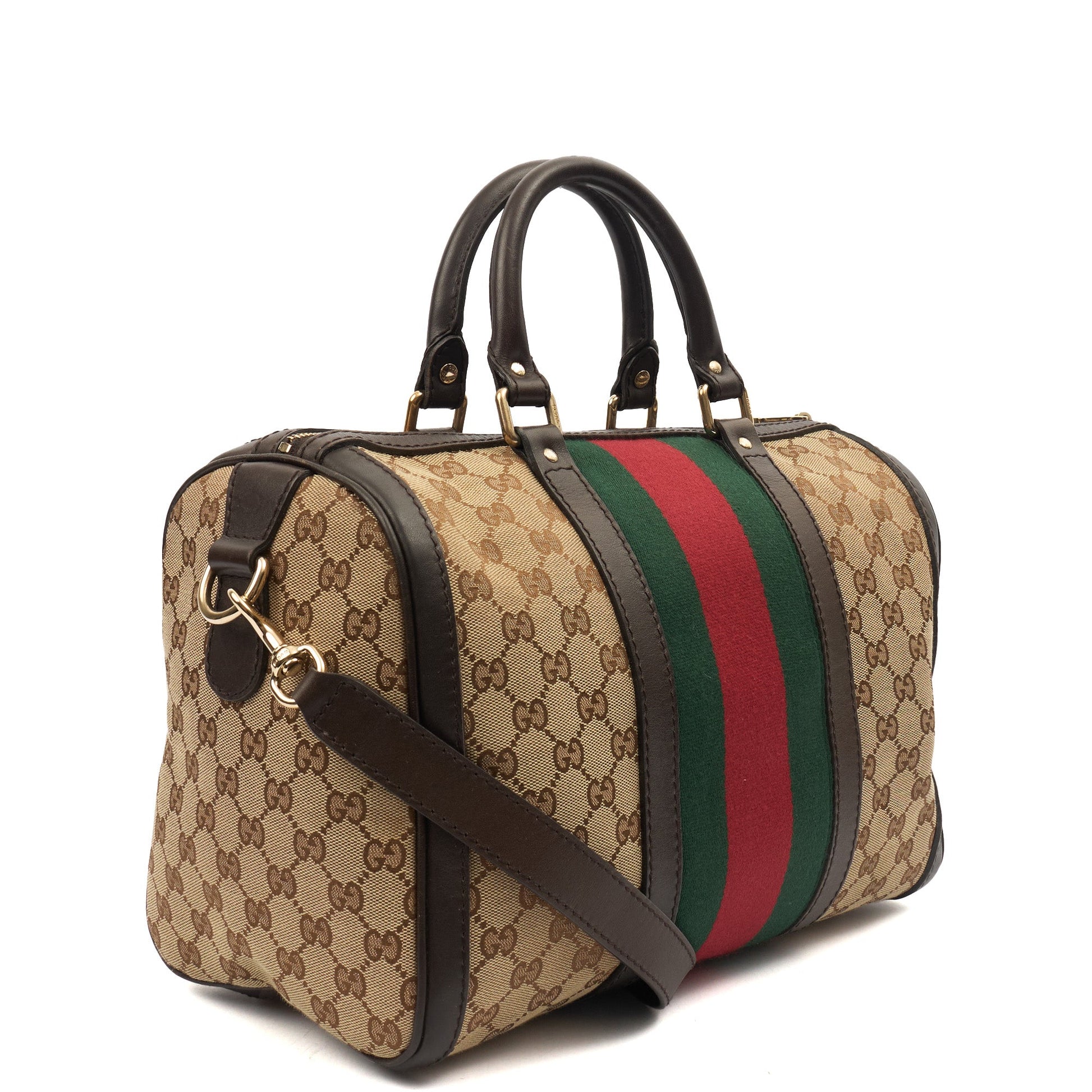 Gucci Tote Boston in Brown, GG Supreme Canvas — Alternate View 9