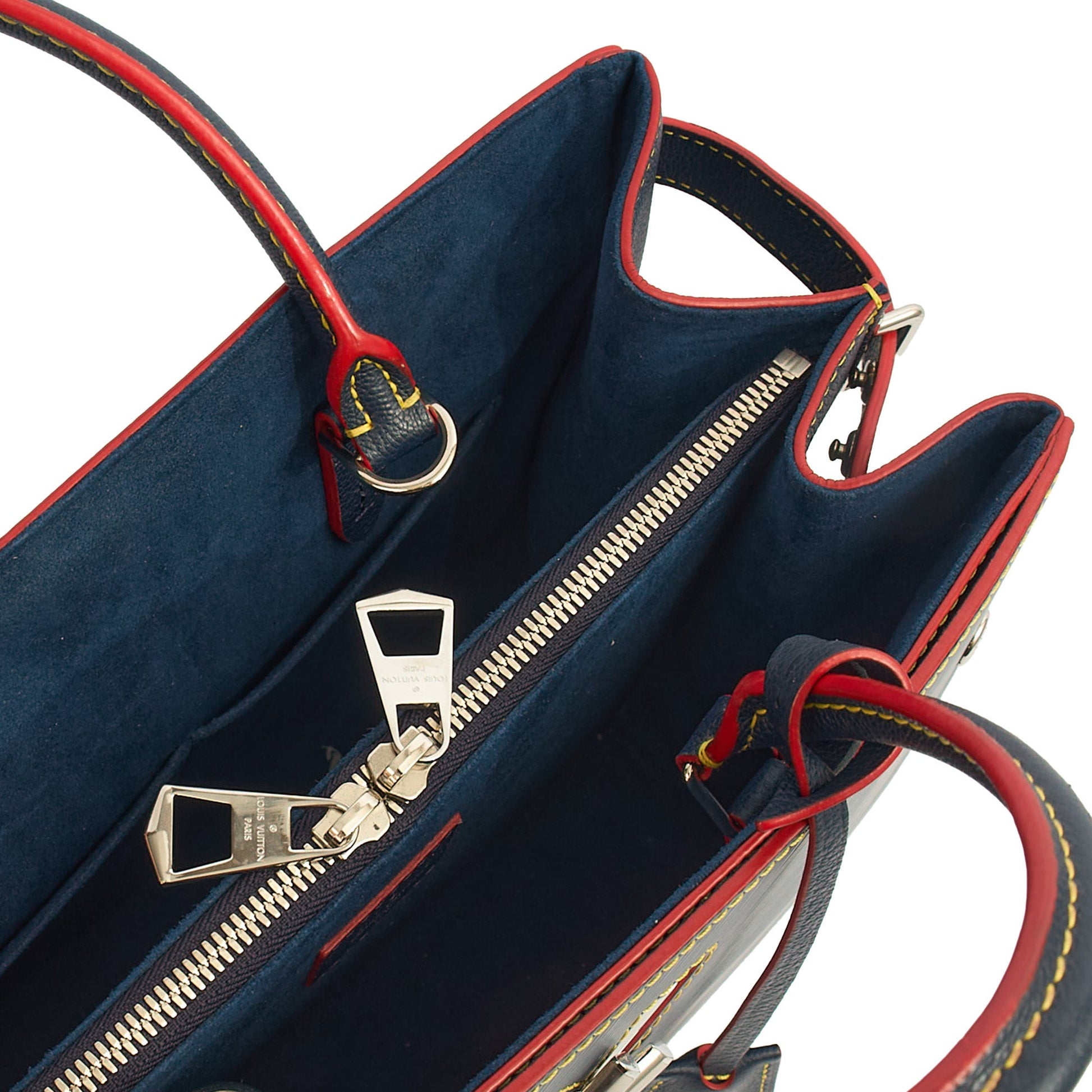 Louis Vuitton Tote Twist Tote in Blue, Epi Leather — Detail View