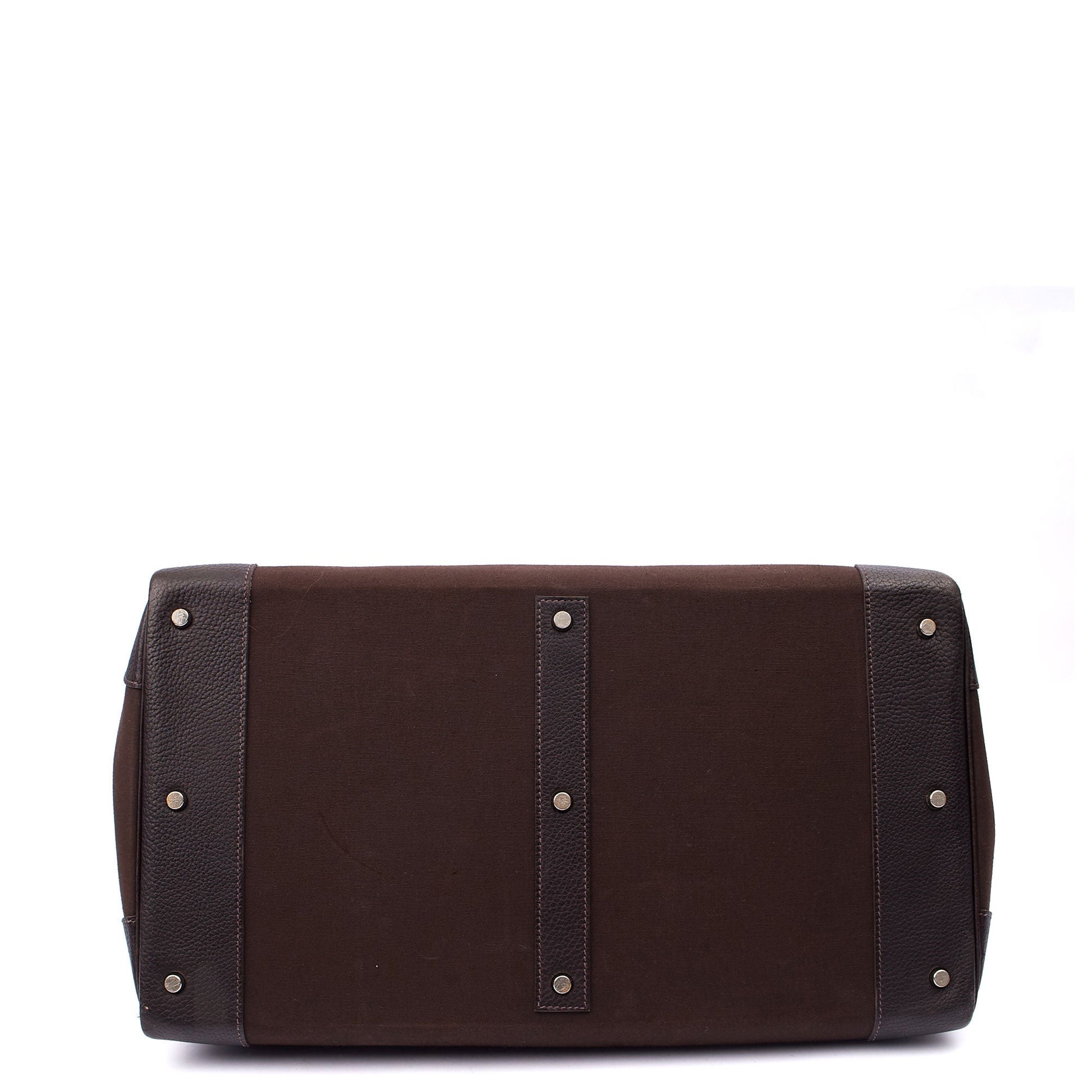 Hermes Tote Hac 50 in Chocolate, Canvas — Alternate View 7