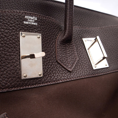 Hermes Tote Hac 50 in Chocolate, Canvas — Alternate View 32