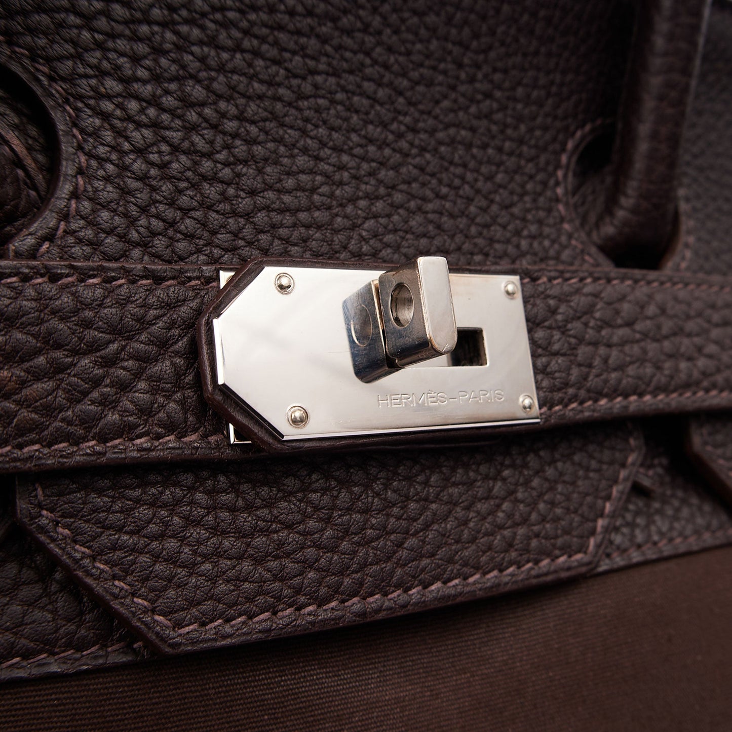 Hermes Tote Hac 50 in Chocolate, Canvas — Alternate View 20