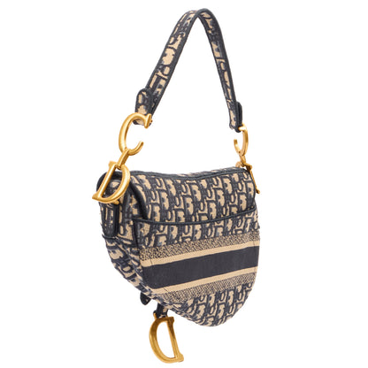 Christian Dior Shoulder Bag Saddle Bag in Blue, Dior Oblique Embroidery — Alternate View 20
