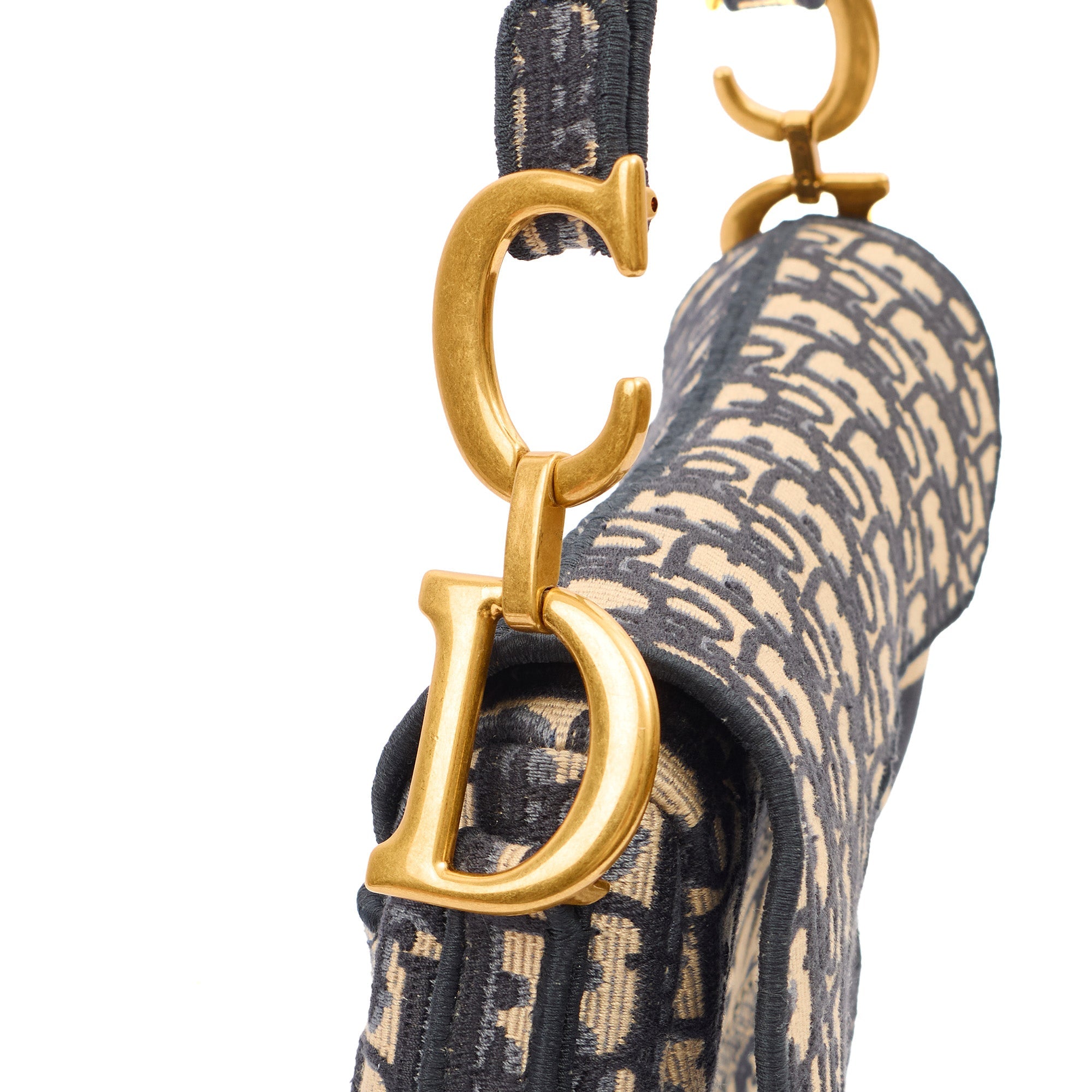Christian Dior Shoulder Bag Saddle Bag in Blue, Dior Oblique Embroidery — Alternate View 16