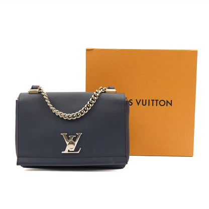 Louis Vuitton Cross Body Lock Me II BB in Blue, Leather — Lifestyle View