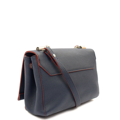 Louis Vuitton Cross Body Lock Me II BB in Blue, Leather — Alternate View 9