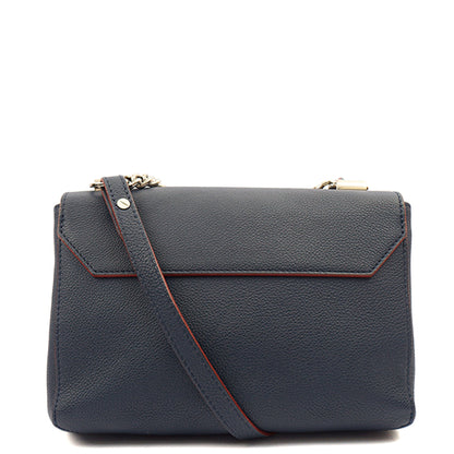 Louis Vuitton Cross Body Lock Me II BB in Blue, Leather — Back View